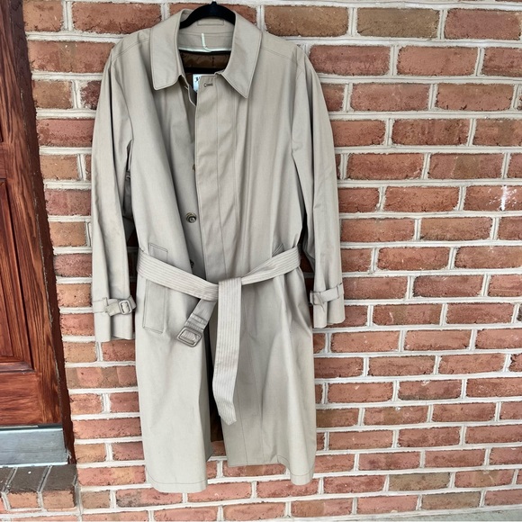 London fog mens beige trench with zip out lining and belt. 44 regular - Picture 1 of 15